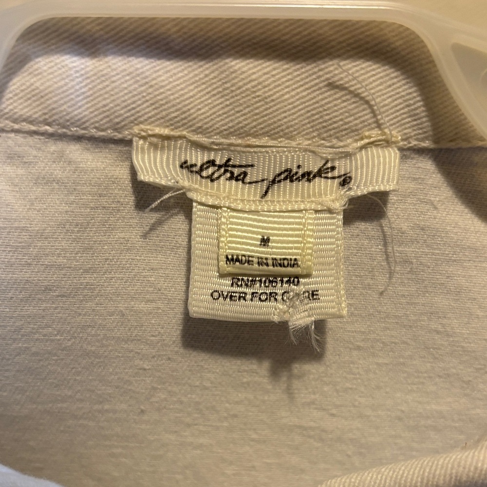 White Ruffled Button-Up Shirt - Picture 3 of 4